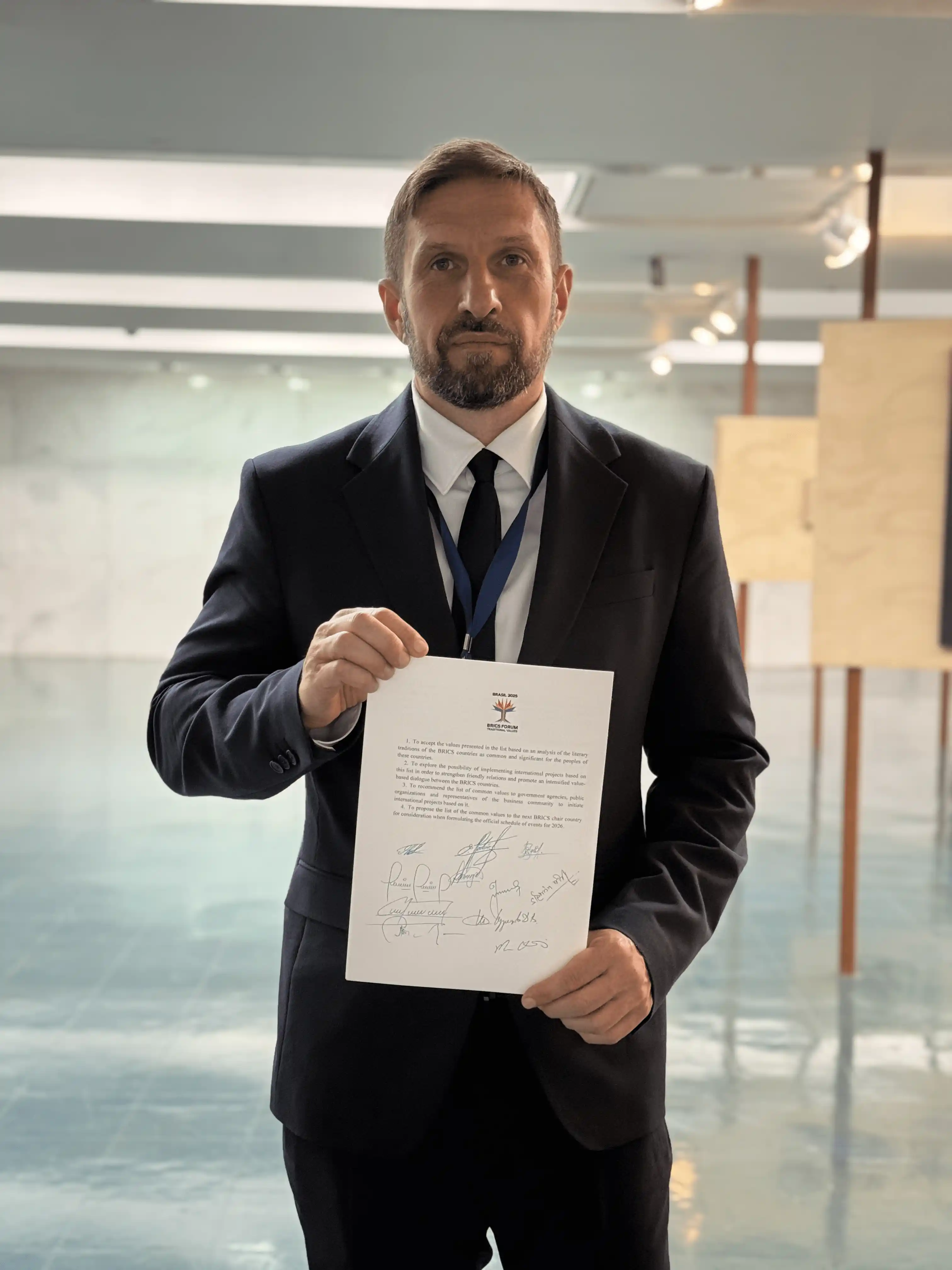 Portrait of a confident middle-aged man in a suit